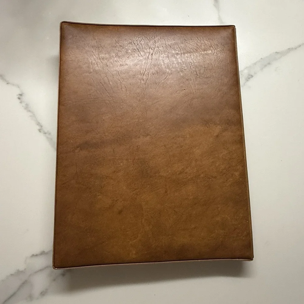 Vintage‎ 1978 Desk Diary Calendar– Embossed Faux Leather Cover – Birds & Wheat